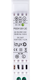 IZX-PSDX1201.2C Alimentation chargeur rail DIN 1M 230V AC / 12V DC (13,8V) / 1,2A