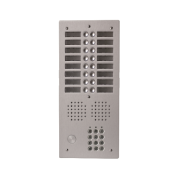 EVI-UHRCL2016 Platine aluminium HAUT-RISQUE audio 16 appels 2 rangées avec clavier
