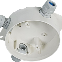 ESR-805572F Embase étanche avec 3 Presse étoupe IP 43 pour montage socle