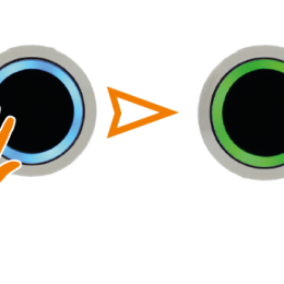 IZX-IRS19B Capteur IR diam. 19 mm 12/24V DC Halo bleu/vert et buzzer Relais temporisé