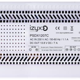 IZX-PSDX1207C Alimentation chargeur rail DIN 7M 230V AC / 12V DC (13,8V) / 7A