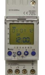 IZX-DTD2302 Horloge digitale hebdomataire rail DIN 2M 230V AC 2 Contacts inverseurs (58 pas)