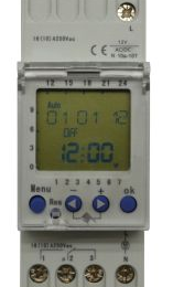 IZX-DTD122 Horloge digitale hebdomataire railDIN 2M 12V AC/DC 2 Contacts inverseurs(58 pas)