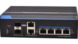 EBC-S43434-B0 Switch Gigabit, 4x PoE, 2x RJ45 et 2x SFP 1000Mbps, non-géré, design industriel
