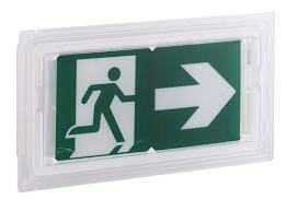 TIV-8994000 RIVA 45 48-230 Luminaire d'Evacuation pour Source Centralisée (LSC) 100% LED,  45 lm / IP 43 / IK 08 / multi-tension de 48 Vdc à 230 Vac / 1.2 W