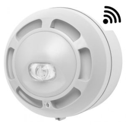 AKO-AVR021 Sirène flash radioType 4 et PPMS, conforme EN 54-3/EN 54-23 - Blanc/flash rouge