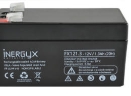 BAT-BAT12V1V0 Batterie rechargeable VRLA 12V / 1,3 Ah - Bac FR UL94 V-0 - 97 x 43 x 51/57 mm