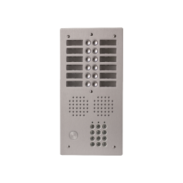 EVI-UHRCL2012 Platine aluminium HAUT-RISQUE audio 12 appels 2 rangées avec clavier