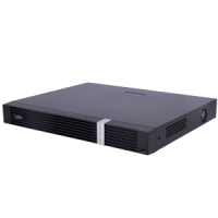 Enregistreur IP Uniview Gamme Prime Enregistreur NVR pour caméra IP Résolution jusqu'à 12 Mpx 16 canaux vidéo / Compression Ultra265 / 16 ports PoE Prend en charge SIP jusqu'à 4CH / Reconnaissance faciale 2HDD / Alarmes