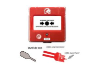 Déclencheur manuel conventionnel sans led Sextant-DMC-S contact sec NO ou NF (type 2B,3 et 4)