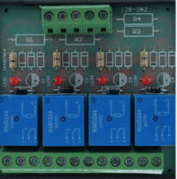 module relais rail din 4 relais 12vdc inverseur co/no/nf pouvoir de coupure max. 250vac / 10a - 30vdc / 10a