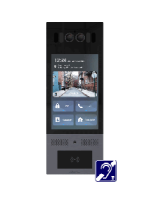 Interphone vidéo Android SIP avec boucle magnétique, reconnaisance faciale et écran 8'' 1080p IK10. Double caméra 2MP Grand angle 115°. Façade Acier inoxydable. Prévoir boitier de montage.