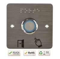 Plaque acier inoxydable 80 x 80 mm perçage diam. 25 mm braille PORTE + Picto