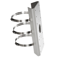 Support pour mâts / réverbères - Pour caméras compactes - Rang diamètre 67~127 mm - Adapté pour une utilisation extérieure - Couleur blanche - Passage de câble