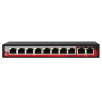 Switch PoE 8 ports PoE + 2 Uplink RJ45 Vitesse 10/100 Mbps Jusqu'à 96W total pour tous les ports Fontions: Ai VLan/Ai QOS/Ai Extend/Ai PoE/li> Norme IEEE802.3at (PoE) / af (PoE+)