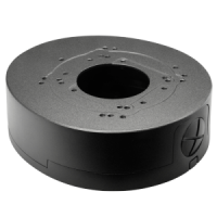 Boite de connexions - Pour caméras dôme - Adapté pour une utilisation extérieure - Installation dans un plafond ou un mur - Couleur noir - Passage de câble