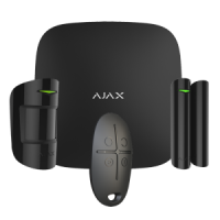Ajax - Système d'alarme sans fil GPRS / LAN - Protocole Jeweller 868MHz - Kit composé de: AJA-HUB-B , 1 PIR AJA-MOTIONPROTECT-B, 1  AJA-DOORPROTECT-B et AJA-SPACECONTROL-B