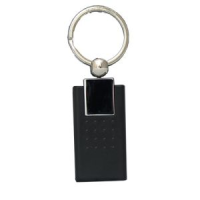 Mini-tag de poche noir avec porte-clés.