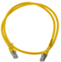 Cordon S/FTP CAT6A patch LSZH jaune 01.5M