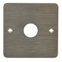 Plaque acier inoxydable 80 x 80 mm perçage diam. 19 mm
