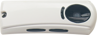 Détecteur IR passif à lentille fresnel radio 868 Mhz, à protection rideau - système anti-masque - placé dans un boitier blanc compact pour détecter le passage aux portes, fenetres, passages.... batterie lithium 3V fournie - 2 ans 