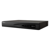 Enregistreur NVR pour caméra IP 16 CH vidéo Compression H.265+ Résolution maximale 8Mpx Bande passante 160 Mbps Sortie HDMI 4K et VGA Support 1 disque dur