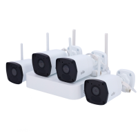 Kit de vidéosurveillance Uniview - Connexion Ethernet et WiFi - NVR 4 canaux IP - 4 caméras bullet IP67 - Plug &amp; Jouer | Wifi Cascade - Interface WEB, CMS, Smartphone et NVR