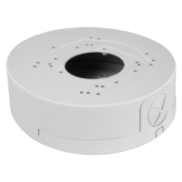 Boite de connexions - Pour caméras dôme - Adapté pour une utilisation extérieure - Installation dans un plafond ou un mur - Couleur blanche - Passage de câble