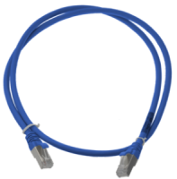 Cordon S/FTP CAT6A patch LSZH bleu 0.3M