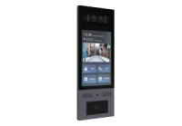 Interphone vidéo Android SIP avec reconnaisance faciale et écran 8'' 1080p IK10. Double caméra 2MP Grand angle 115°. Façade Acier inoxydable. Prévoir boitier de montage.