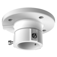 Support plafond - Pour caméras dôme - Adapté pour une utilisation extérieure - Couleur blanche - Compatible avec Hiwatch Hikvision - Passage de câble
