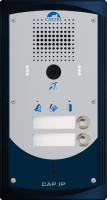 Portier audio video Full IP/SIP 2 boutons d'appel conforme loi Handicap PoE