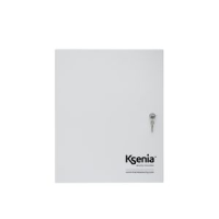 Boîtier métallique blanc Ksenia 325x400x90mm 6 emplacements cartes, avec ouverture latérale et serrure à clé, équipé de porte-fusible et fusible 2A et alimentation de 15 Vdc - 50W, idéal pour centrales lares 4.0 et station dalime