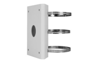 Support mât pour caméra PTZ -  Platine 215x172x65mm -  Compatible avec de nombreux accessoires -  Col de cygne, boite de connexion -  Diamètre mât de 80 à110 mm -  2 colliers de serrage fournis -  Acier galvanisé