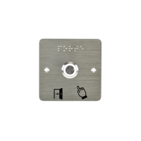 Bouton poussoir acier inox d=19 mm Halo blanc 12V AC/DC Contact NO+NC (F)+SSP201