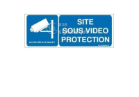 Panneau Site Sous Vidéo Protection 200x75 mm PVC 1,5mm