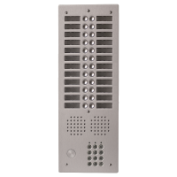 Platine aluminium HAUT-RISQUE audio 24 appels 2 rangées avec clavier