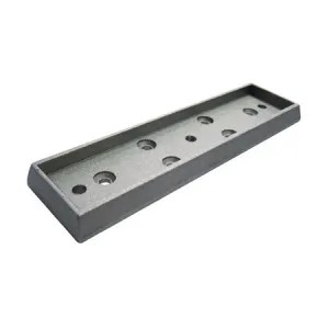 Accessoire de fixation pour contreplaque 300kg - Aluminium injecté - RAL Gris - Adapté pour les porte ne pouvant être traversées par la vis de la contreplaque - Intallation rapide - Vis M8 fournie