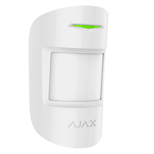 Ajax - Détecteur volumétrique PIR immunisé contre les animaux - Certificat de grade 2 - Bidirectionnel - Sans fil 868 MHz Jeweller - Antenne interne espace libre 2000 m - Indicateur de détection de mouvement - Detection: Rang 12 m