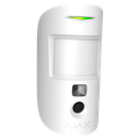 Ajax - PhotoDétecteur volumétrique IR Blanc Certififié grade 2 sans fil 868 MHz Envoi d'images jusqu'à VGA (640x480) Jusqu'à 5 images par détection Immunisé Animaux domestiques / Portée de détection 12 m