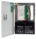 Alimentation Chargeur (secourue) en coffret métal PSX100, 230V AC / 12V DC (13,8V) / 1,5A, 164 x 244 x 74 mm, voyants d'état en façade, triple protection en sortie (court-circuit / surcharge / surtension)