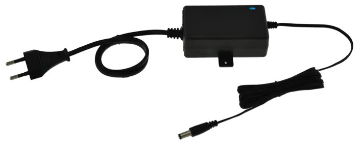 Alimentation PST bloc table, 230V AC / 12V DC / 2A Câble 2m avec fiche DC, voyant d'état sortie DC OK, triple protection en sortie (court-circuit / surcharge / surtension)
