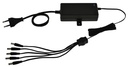 Alimentation PST bloc table, 5 voies, 230V AC / 12V DC / 5A Câble 2m avec fiche DC, voyant d'état sortie DC OK, triple protection en sortie (court-circuit / surcharge / surtension)