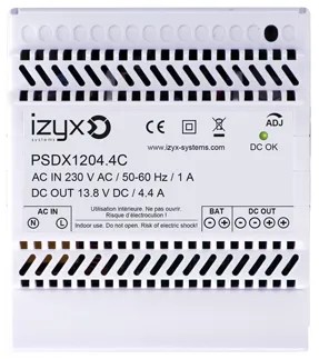 Alimentation chargeur rail DIN 5M 230V AC / 12V DC (13,8V) / 4,4A