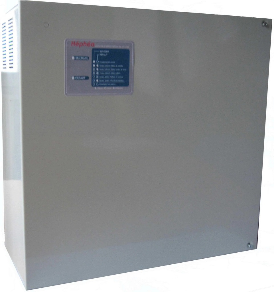 Alimentation electrique de sécurité 24V 1.5A en coffret mural avec 2 batteries 12V/12Ah