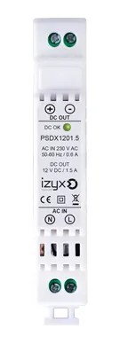 Alimentation PSDX rail DIN 1M 230V AC / 12V DC / 1.5A, triple protection en sortie (court-circuit / surcharge / surtension)