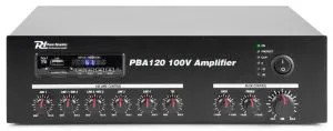 Amplificateur PUBLIC ADRESS, 120 W, 100 V, 4-8 ?, Lecteur Multimedia / BT / FM - PBA120