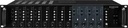 Amplificateur mixeur matriciel 4 zones 120 W par zone 4 zones, réglables séparément, avec égaliseur 2 voies 4 entrées Mic/Ligne réglables avec égaliseur 3 voies et alimentation fantôme commutable 4 entrées ligne réglables Talkover (canal 1) Fonction Monit