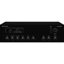 Amplificateur-mélangeur 100 V, 120 W avec lecteur MP3 intégré, tuner FM et Bluetooth. entrée mic XLR 2 entrées mic/ligne Jack, 2 entrées ligne RCA.