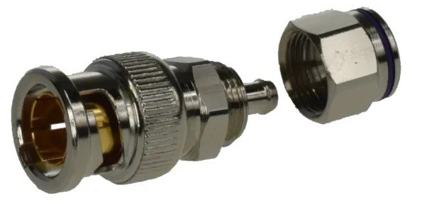 BNC Male IDEF61 à compression, sans outil, à visser